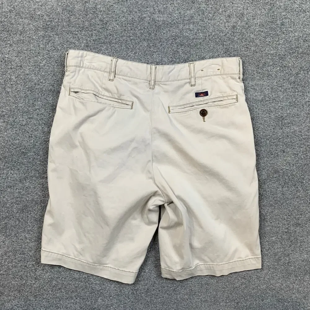 Faherty Shorts Mens 29 Light Gray Lightweight Stretch Cotton Twill Casual Golf